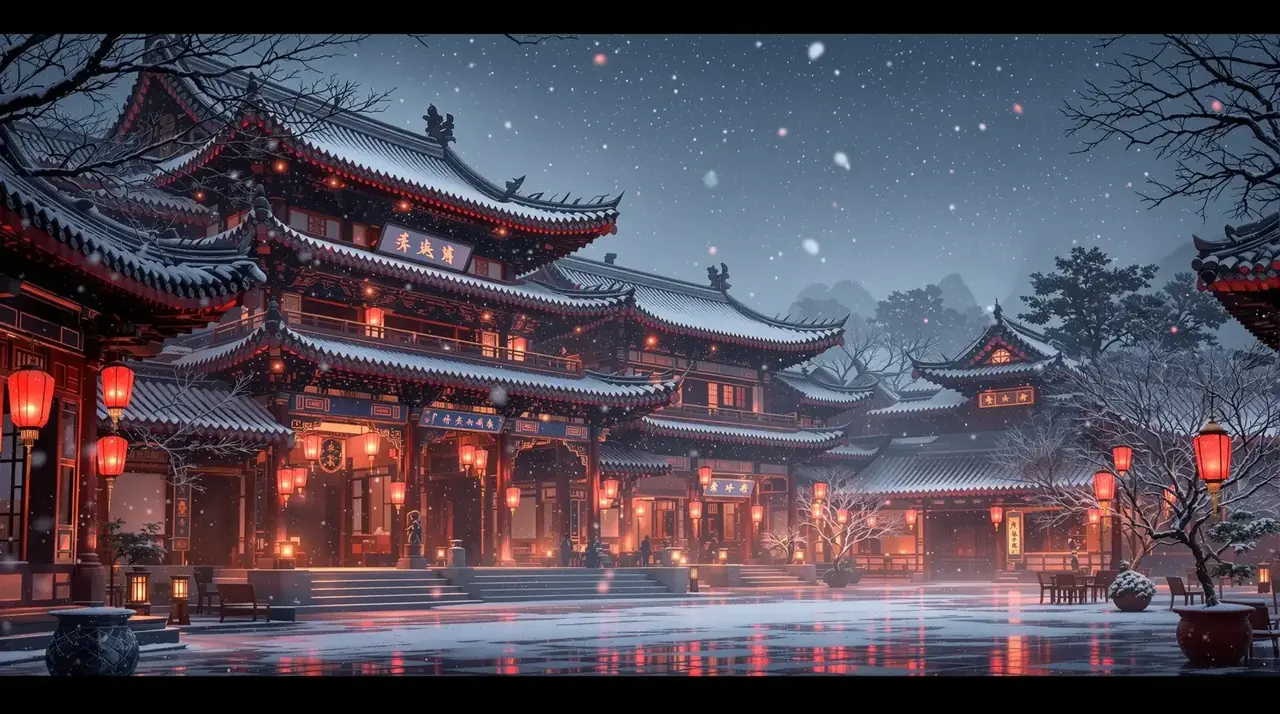 长安夜雨 横幅海报